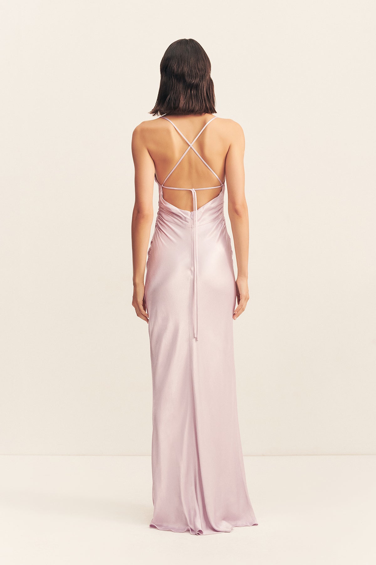 onit オニット　COTTON BACK DESIGN L/S DRESS La Lune Lace Back Maxi Dress | Lilac | Dresses | Shona Joy – Shona