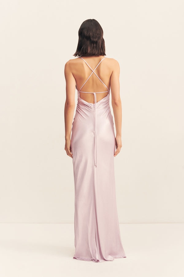 LA LUNE LACE BACK MAXI DRESS - LILAC