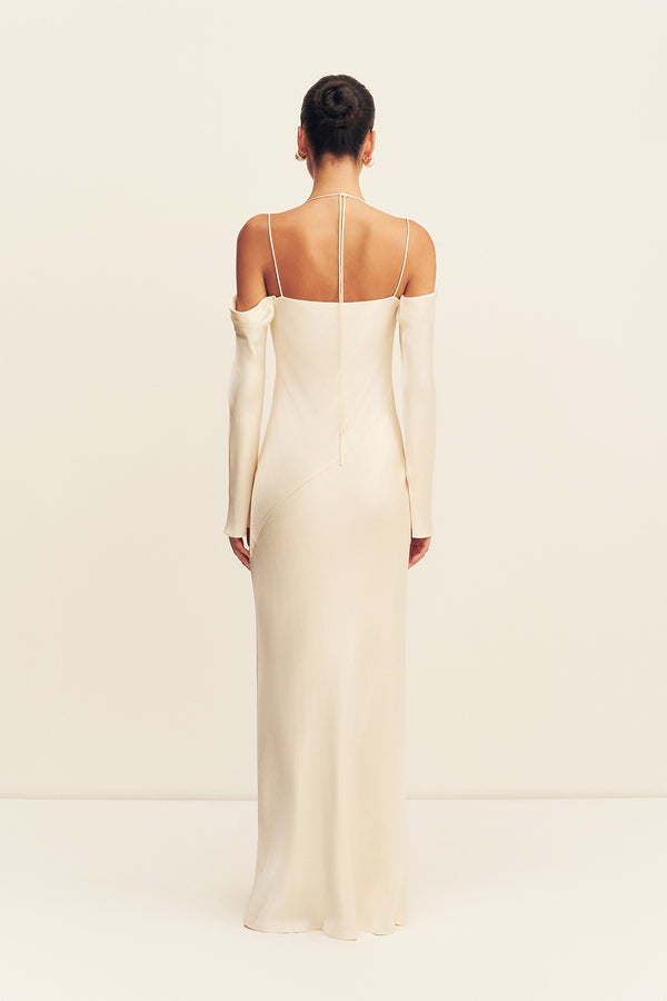 LA LUNE OFF SHOULDER TIE MAXI DRESS | CREAM | DRESSES | SHONA JOY Shona Joy US LA LUNE OFF SHOULDER TIE MAXI DRESS | CREAM | DRESSES | SHONA JOY Shona Joy US