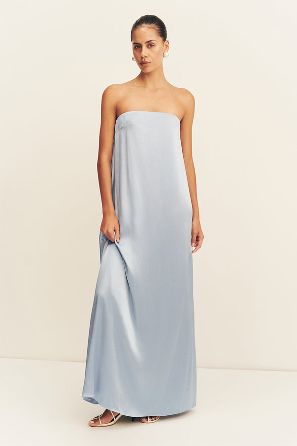 LA LUNE STRAPLESS COLUMN MAXI DRESS | POWDER BLUE | DRESSES | SHONA JOY Shona Joy US LA LUNE STRAPLESS COLUMN MAXI DRESS | POWDER BLUE | DRESSES | SHONA JOY Shona Joy US