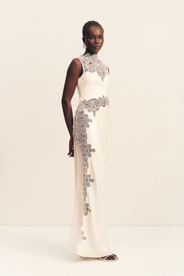 Stratus Lace High Neck Maxi Dress | Ivory | Dresses | Shona Joy Shona Joy US Stratus Lace High Neck Maxi Dress | Ivory | Dresses | Shona Joy Shona Joy US