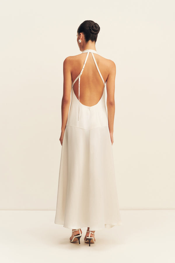 Savanna Halter Open Back Maxi Dress | Pearl | Dresses | Shona Joy Shona Joy US Savanna Halter Open Back Maxi Dress | Pearl | Dresses | Shona Joy Shona Joy US