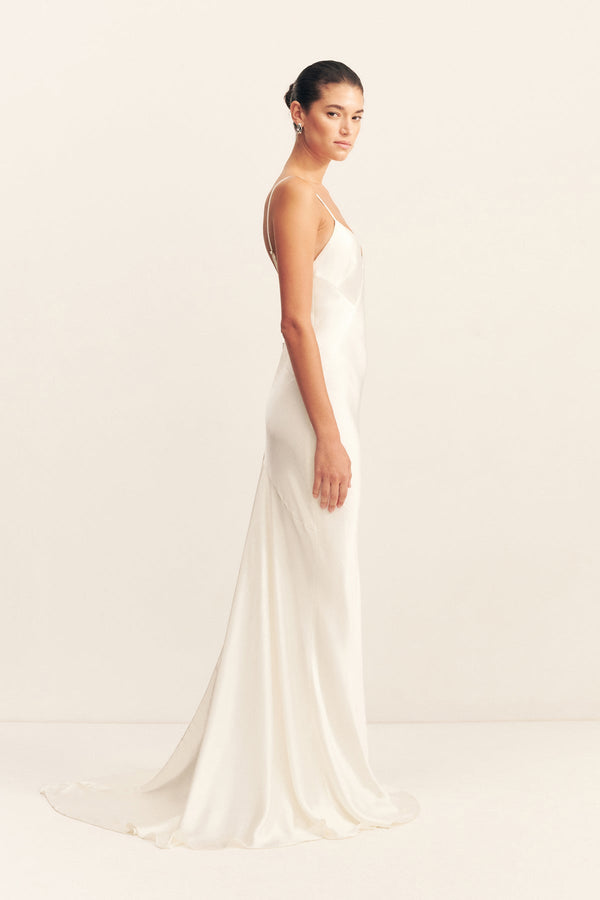LA LUNE LOW BACK GOWN - WHITE_S
