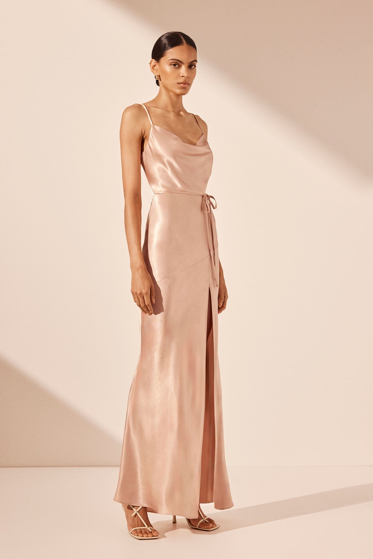 Mckenna Impact Dress in Rose Taupe, Statement Maxi Dress