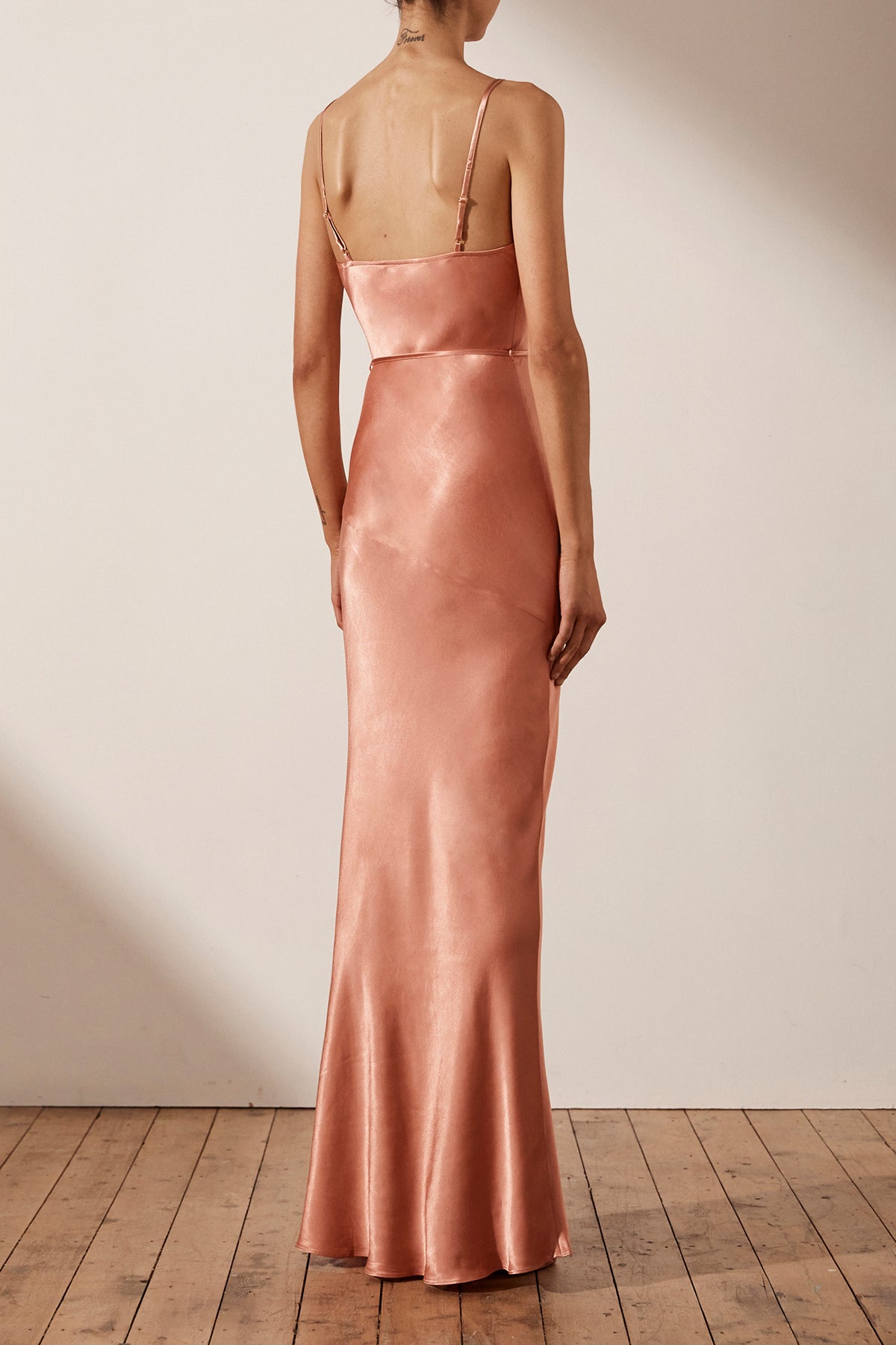 La Lune Bias Cowl Maxi Dress | Rosé | Dresses | Shona Joy