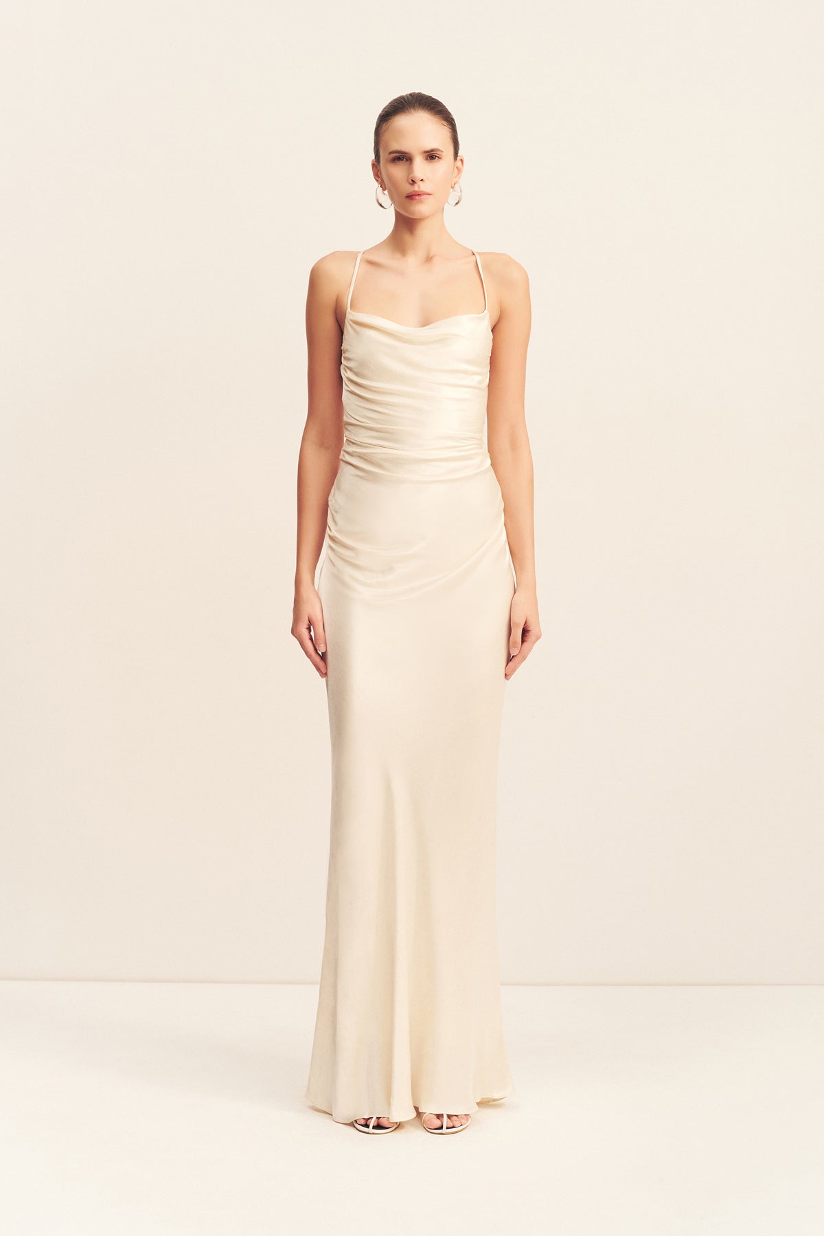 La Lune Lace Back Maxi Dress | Cream | Dresses | Shona Joy – Shona