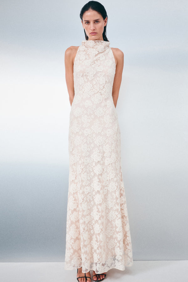 shona joy huxley cowl neck lace up maxi dress Shona Joy Huxley Cowl Lace Up Maxi Dress