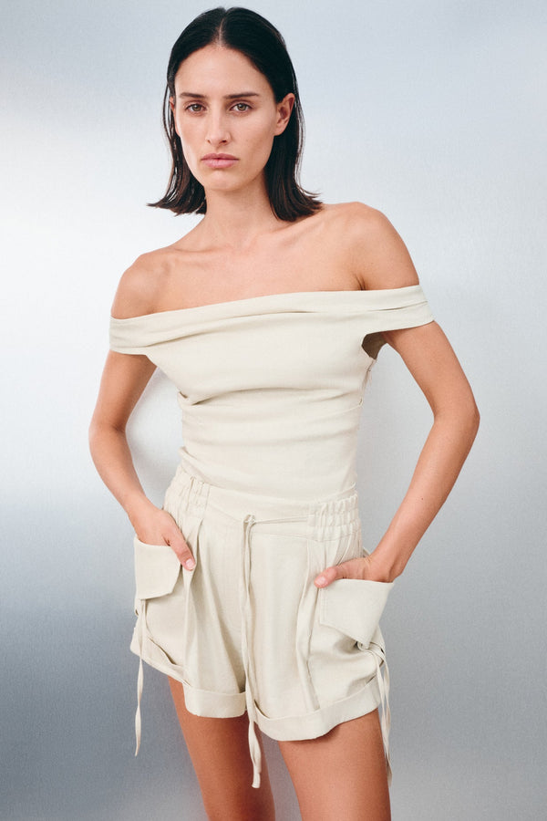 KASBAH CARGO SHORT - OYSTER_