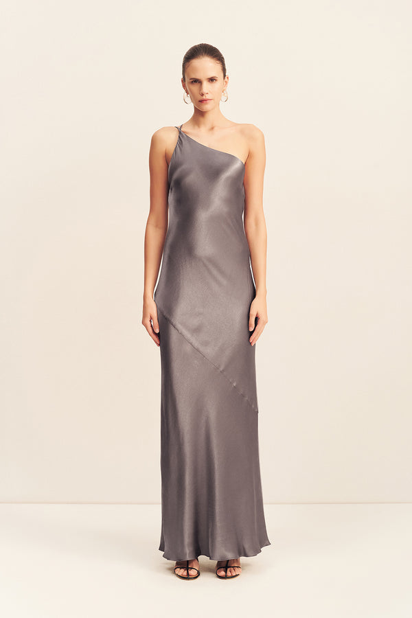 Shona Joy - La Lune One Shoulder Cowl Back Maxi Dress - Graphite - Bridesmaids Dress Shona Joy - La Lune One Shoulder Cowl Back Maxi Dress - Graphite - Bridesmaids Dress