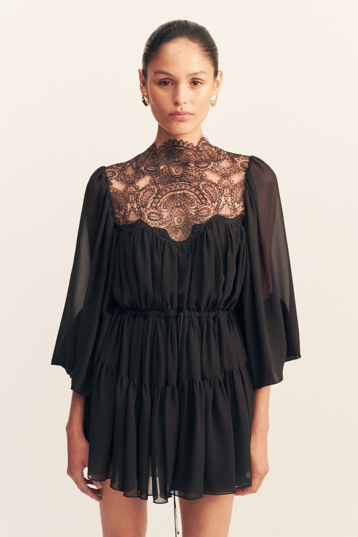 Emory Long Sleeve Mini Dress | Black | Dresses | Shona Joy – Shona