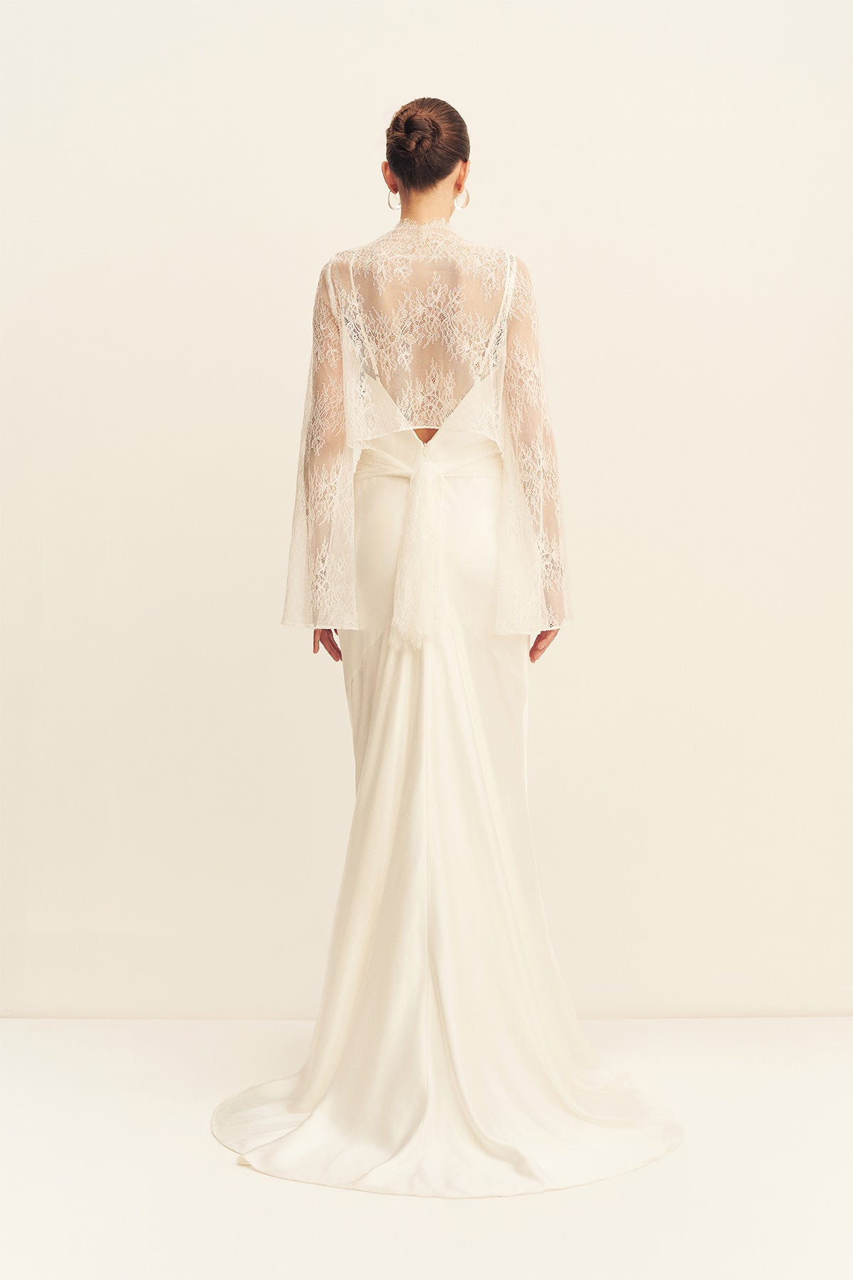 Lambent Lace Long Sleeve Tie Top | Ivory | Tops | Shona Joy