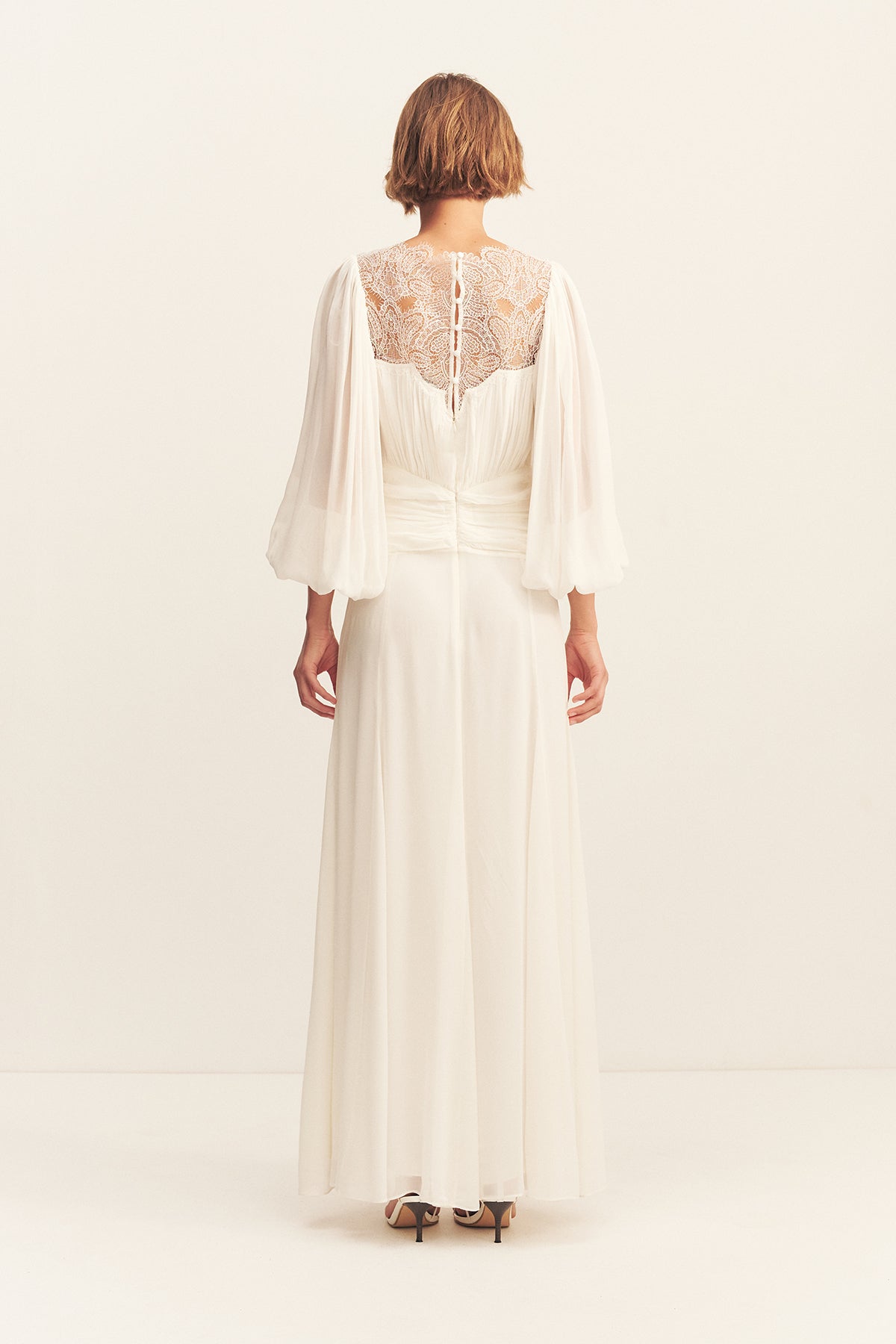 Emory Lace Long Sleeve Maxi Dress | Ivory | Dresses | Shona Joy