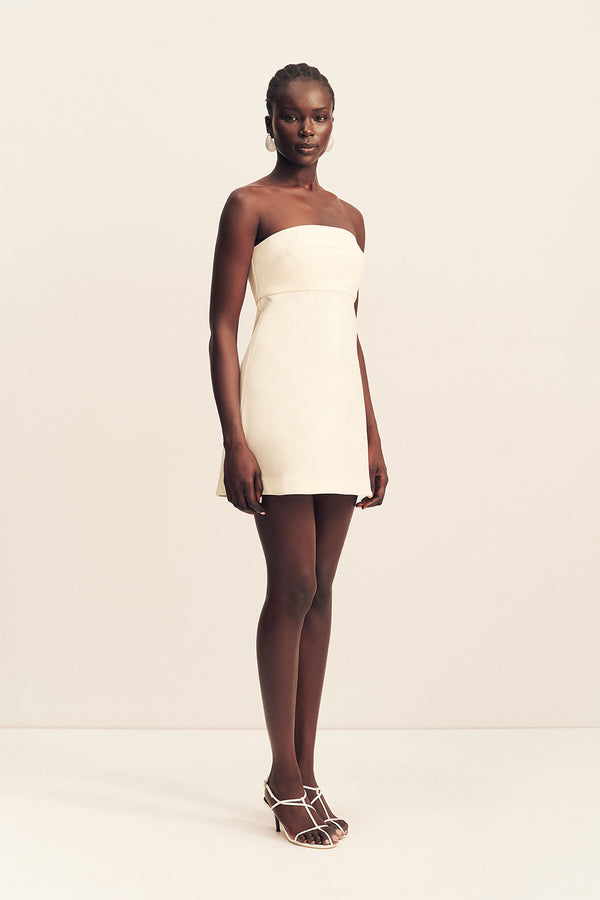 LANI STRAPLESS MINI DRESS | RICE | DRESSES