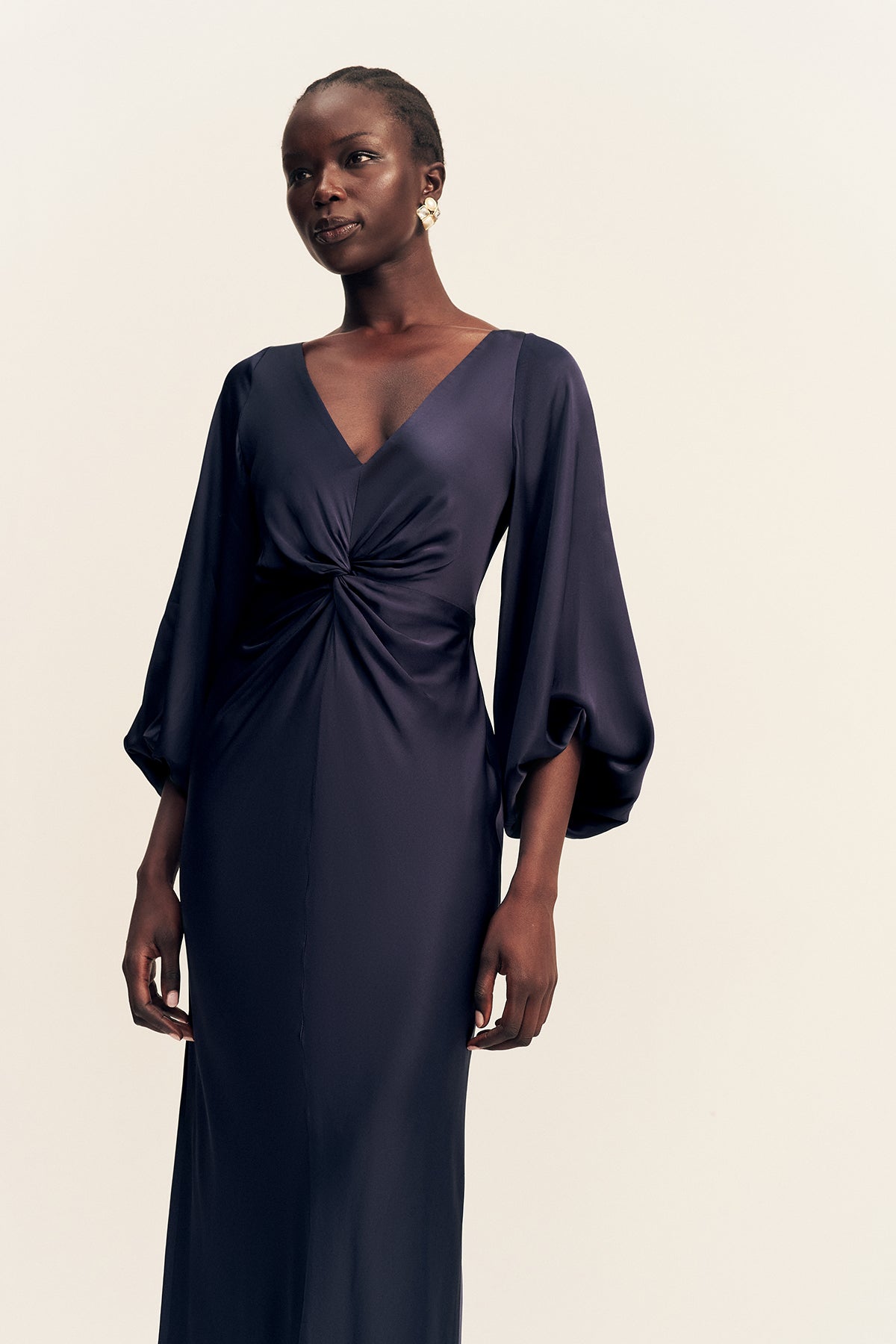 Lumiere Knot Front Midi Dress | Night Sky | Dresses | Shona Joy