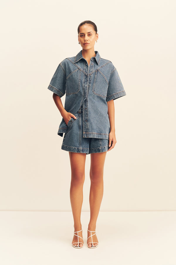 Shona Joy - Raquel High Waisted Flared Short Shona Joy - Raquel High Waisted Flared Short
