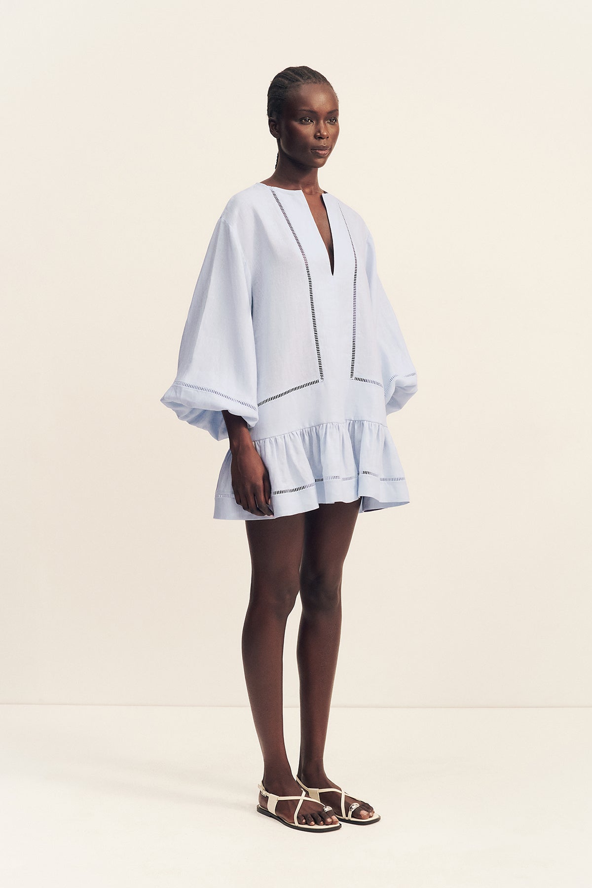 Tommy Balloon Sleeve Mini Dress | Sky | Dresses | Shona Joy