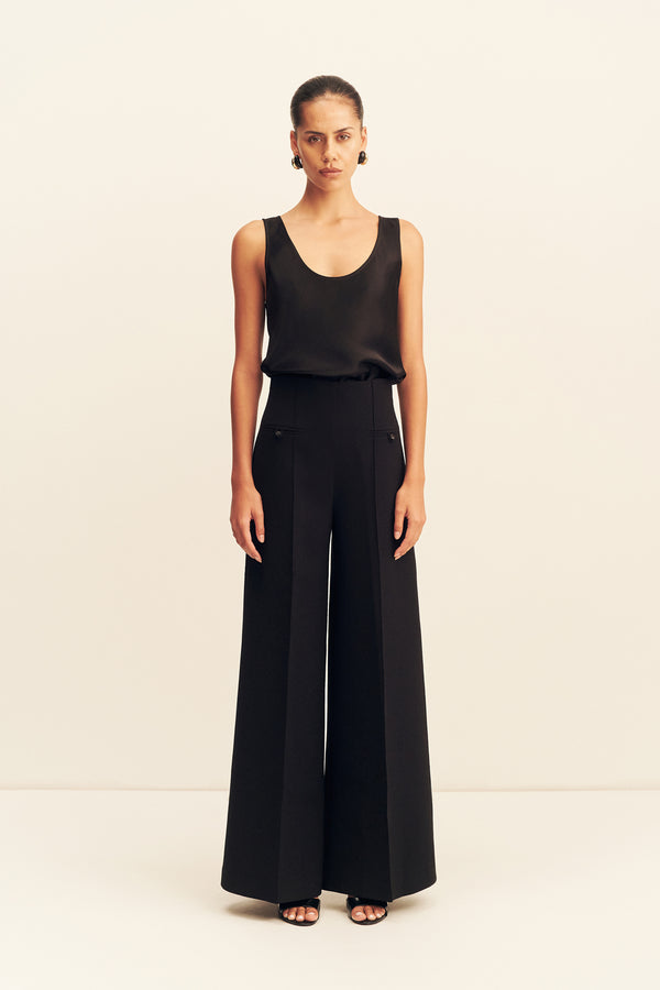AMURA HIGH WAISTED WIDE LEG PANT - BLACK_F