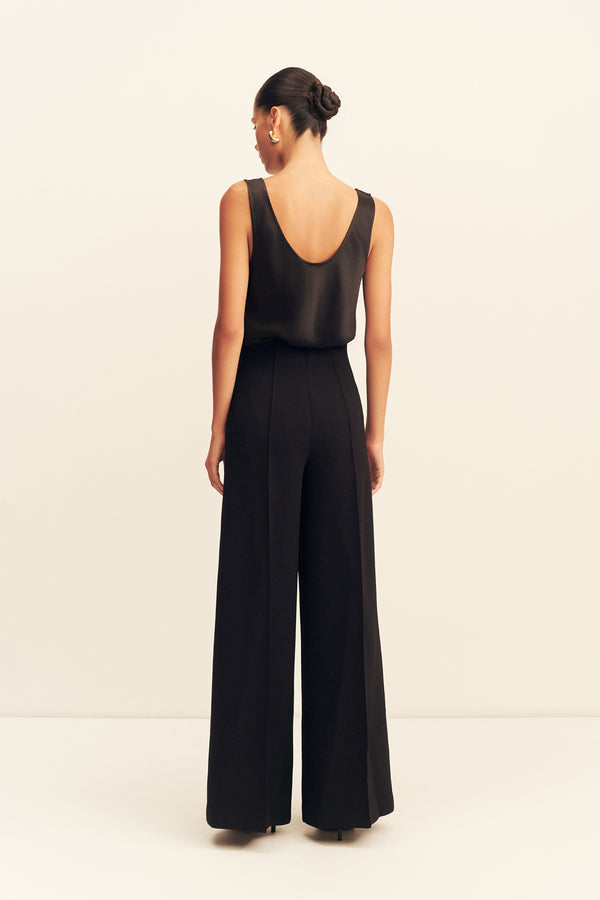 AMURA HIGH WAISTED WIDE LEG PANT - BLACK
