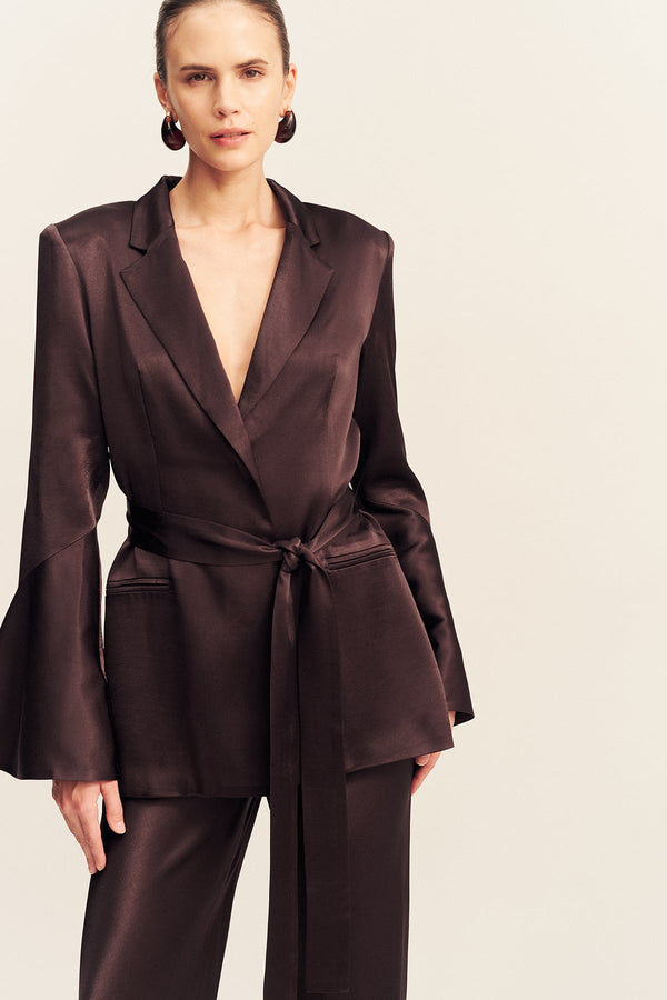 LA LUNE BIAS CUT PANT - ESPRESSO