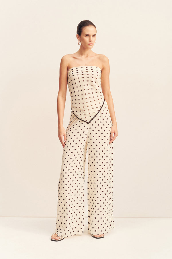 HOUSTON SHEER SCARF - BLANC POLKA