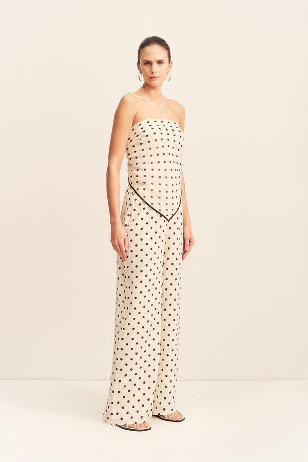 HOUSTON SHEER SCARF - BLANC POLKA