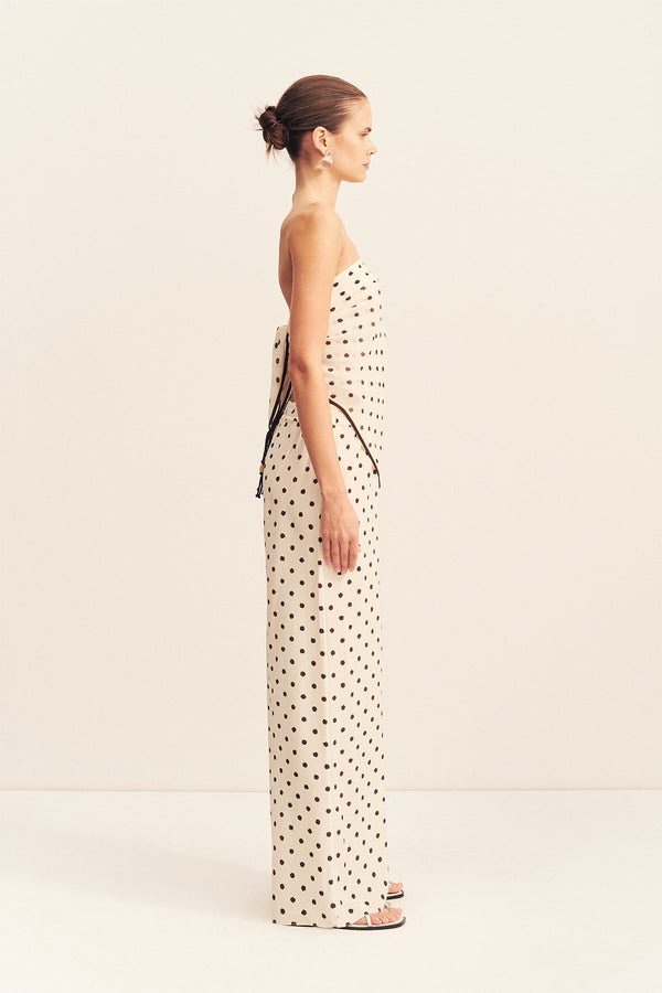 HOUSTON SHEER SCARF - BLANC POLKA