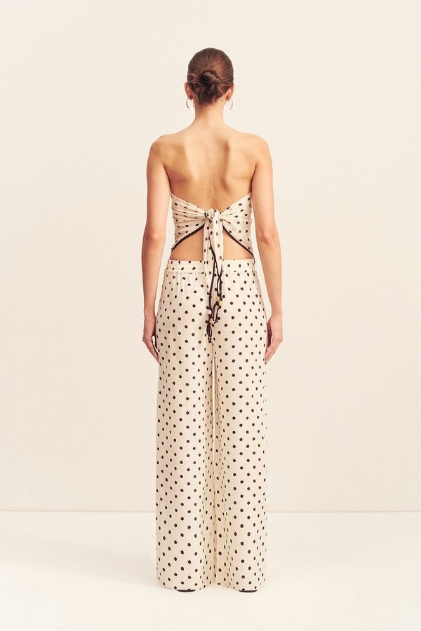 HOUSTON SHEER SCARF - BLANC POLKA