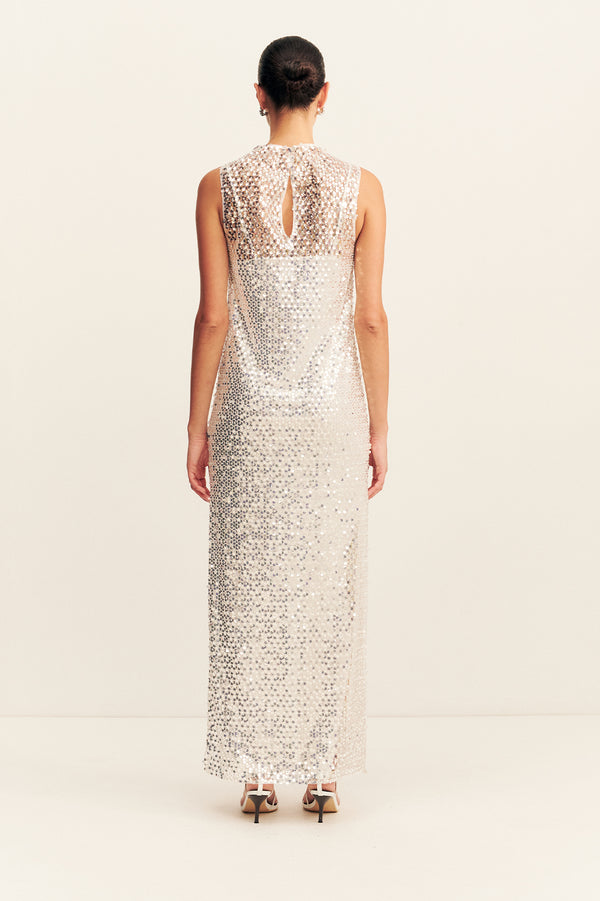 ASTERI HIGH NECK SLEEVELESS MAXI DRESS