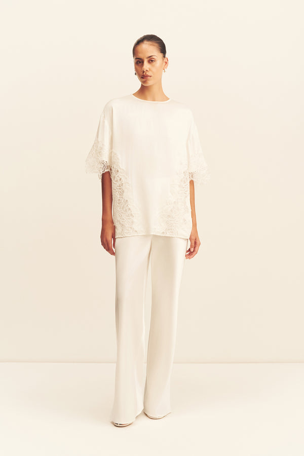 ENIKO LACE T-SHIRT - IVORY_F
