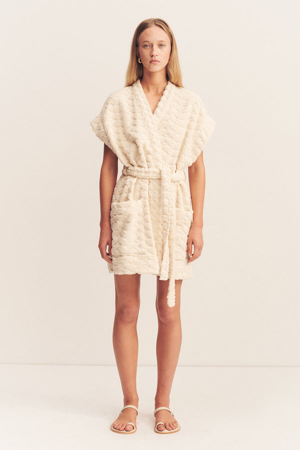 PAULINE SLEEVELESS ROBE - BONE_F