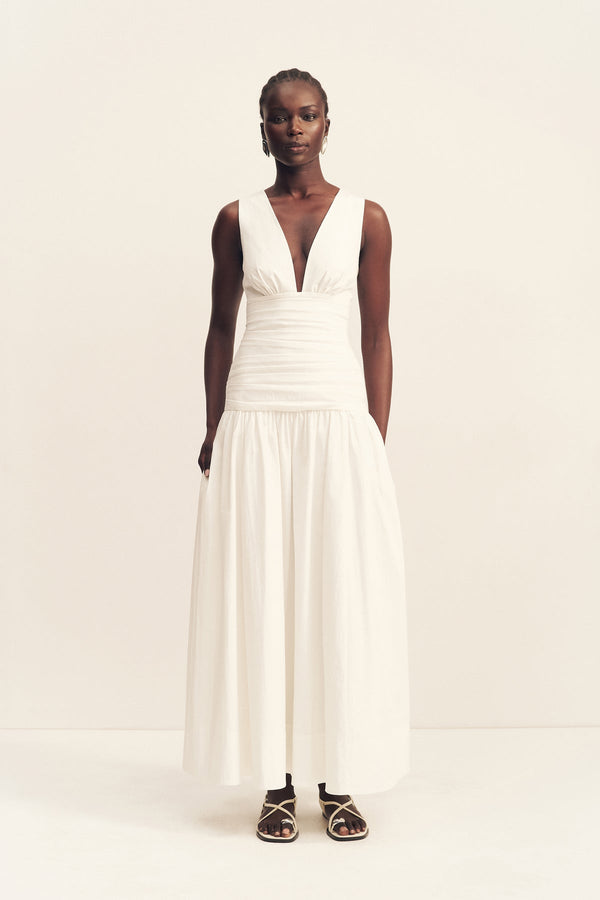 fitted lace wedding dress Women's Plus Size Rochelle Maxi Dress - Ivory