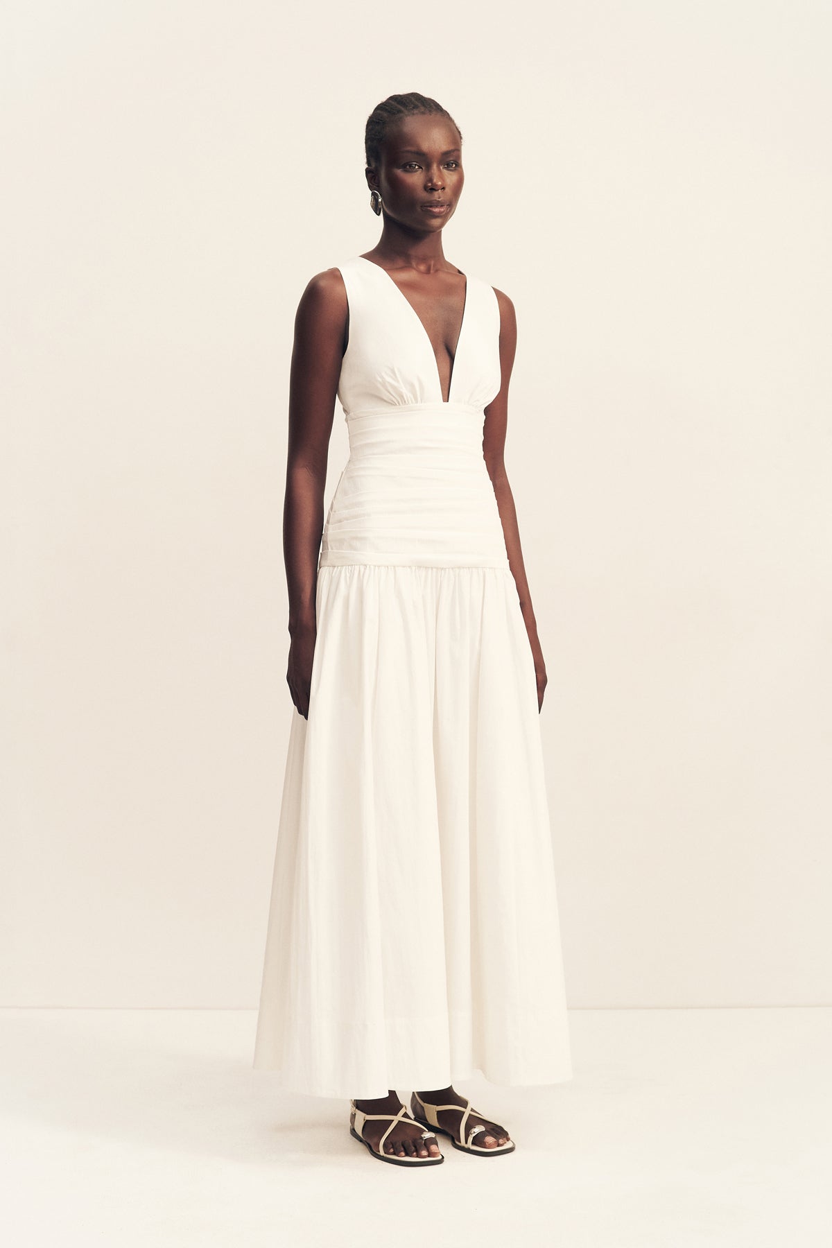 Campbell Gathered Maxi Dress | Ivory | Dresses | Shona Joy – Shona
