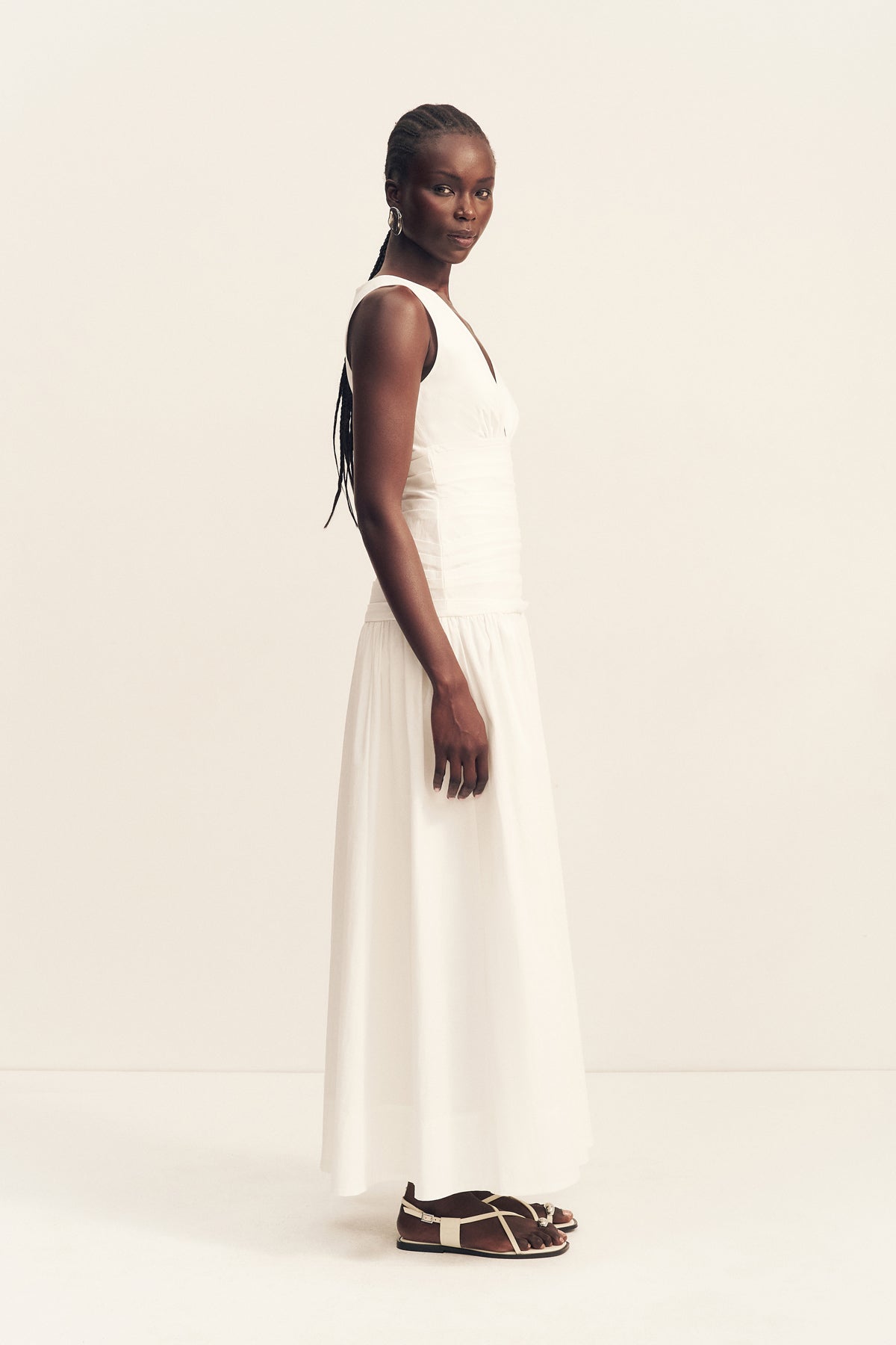 Campbell Gathered Maxi Dress | Ivory | Dresses | Shona Joy – Shona