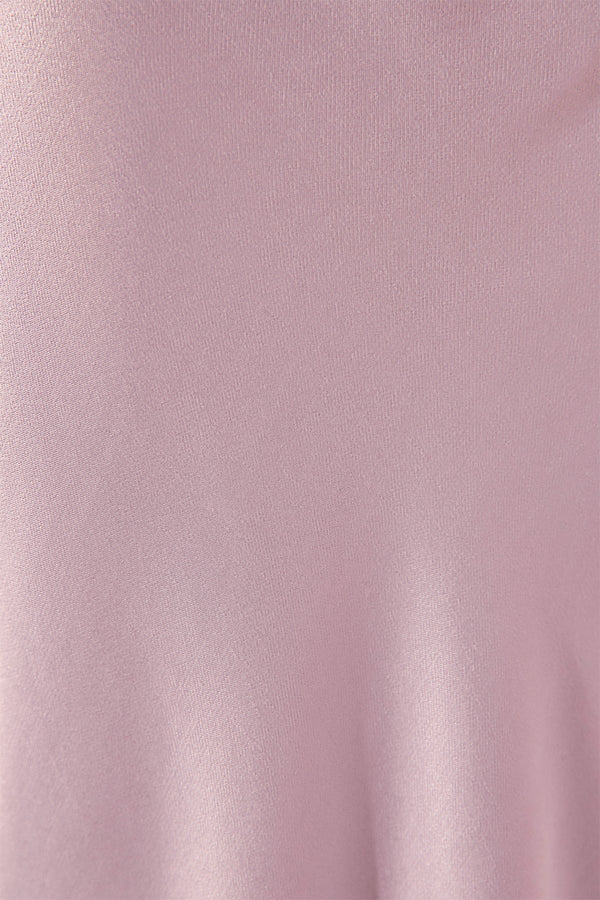 LA LUNE HIGH NECK RUCHED MAXI DRESS - LILAC_SW