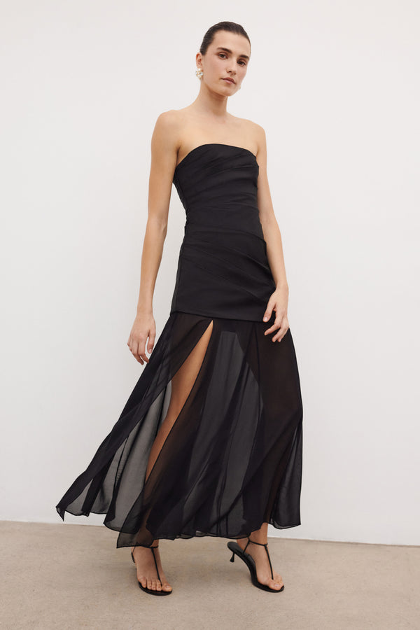 Blainey Strapless Draped Maxi Dress | Black | Dresses Blainey Strapless Draped Maxi Dress | Black | Dresses