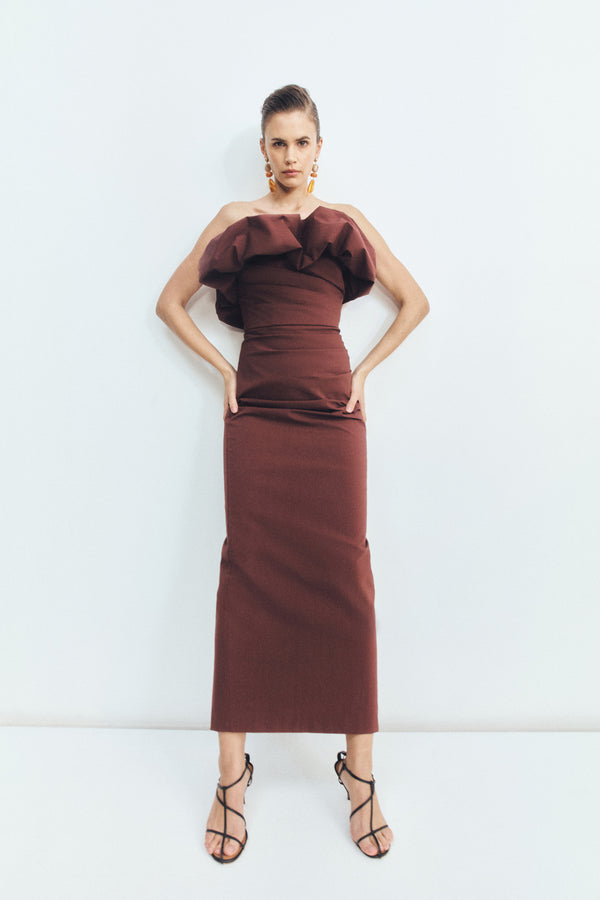 Campbell Strapless Bubble Maxi Dress | Espresso | Dresses | Shona Joy Shona Joy US Campbell Strapless Bubble Maxi Dress | Espresso | Dresses | Shona Joy Shona Joy US