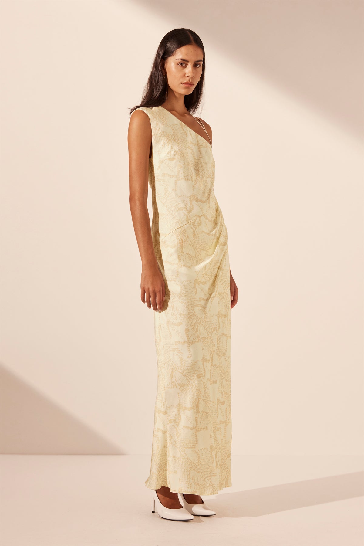 Medina Side Split Maxi Dress | Cream/Bone | Dresses | Shona
