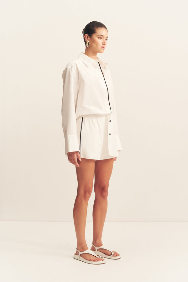 MORTON CONTRAST SHORT - WHITE_F