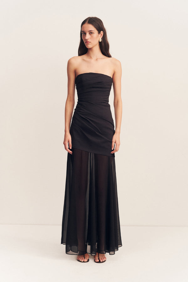 Blainey Strapless Draped Maxi Dress | Black | Dresses Blainey Strapless Draped Maxi Dress | Black | Dresses