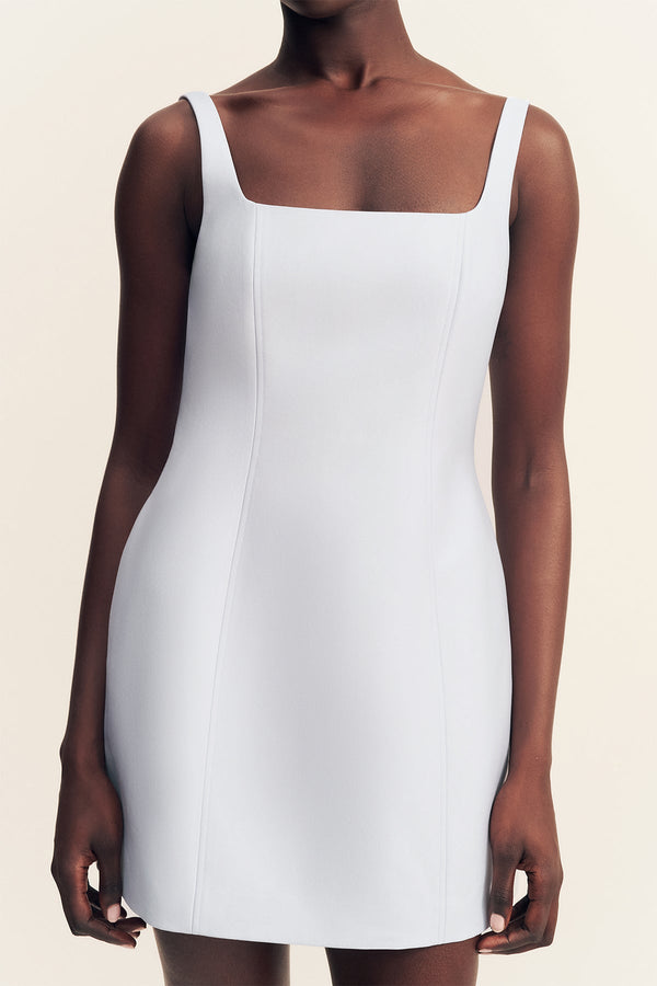 square neckline mini dress Shona Joy Otis Square Neck Mini Dress in Baby Blue