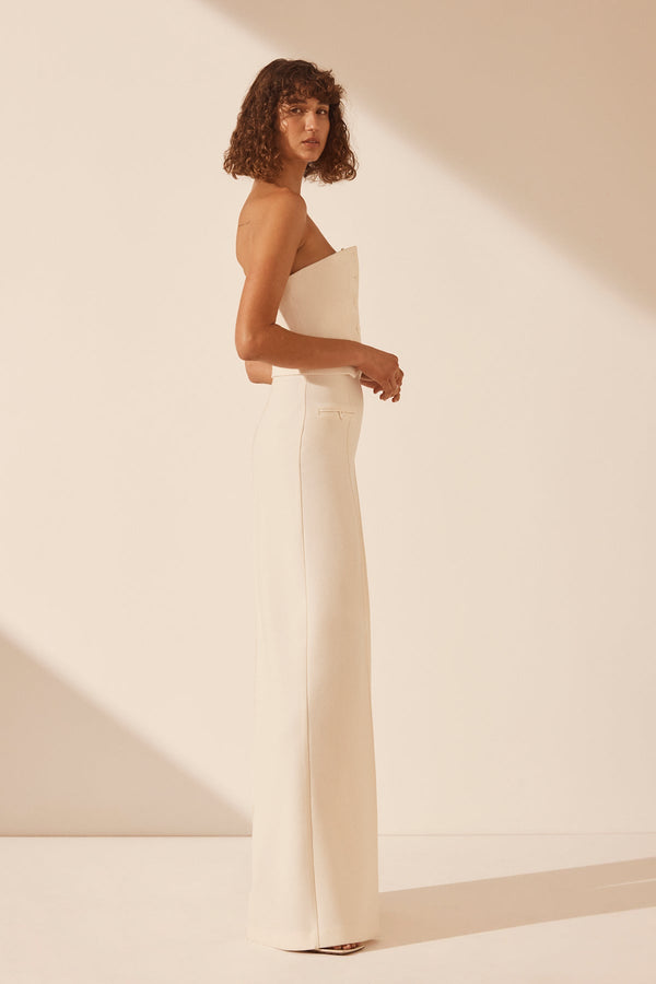 amura strapless button up mini dress cream Amura Strapless Button Up Mini Dress | Cream | Dresses