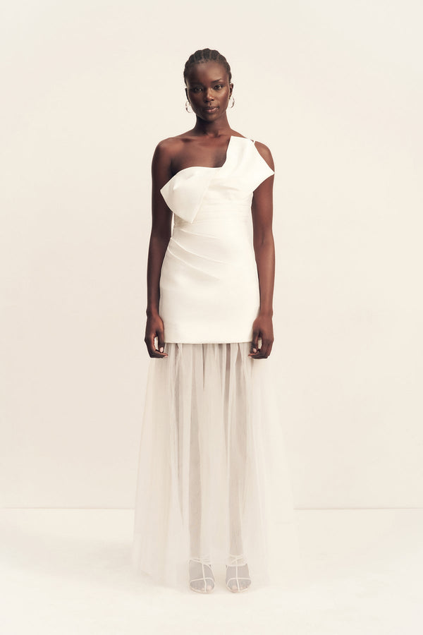 HALO SHEER MAXI SKIRT - IVORY