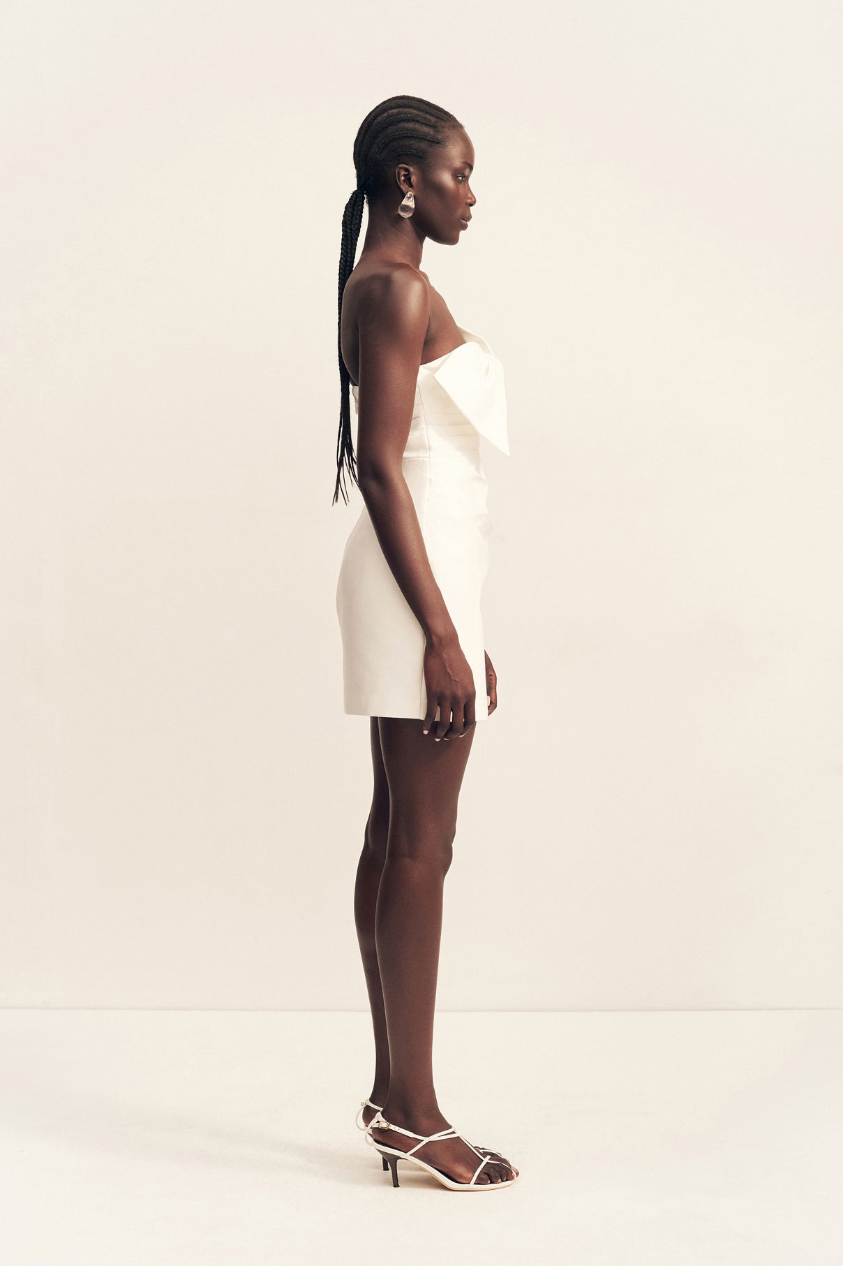 Otis Twist Knot Mini Dress | Ivory | Dresses | Shona Joy – Shona
