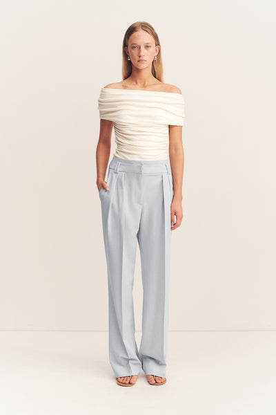 Simmons Double Waistband Pant | Glacial Blue | Pants | Shona Joy