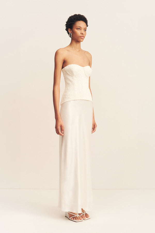 LUMINOUS LACE STRAPLESS BUSTIER - IVORY_A