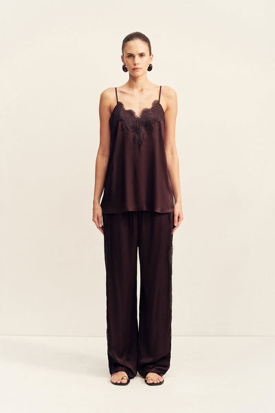 Simona Lace Cami | Espresso | Tops | Shona Joy – Shona Joy US