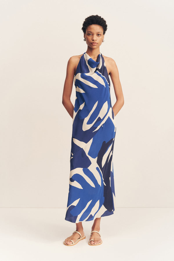 EDWARD SILK TIE MIDI DRESS_F1