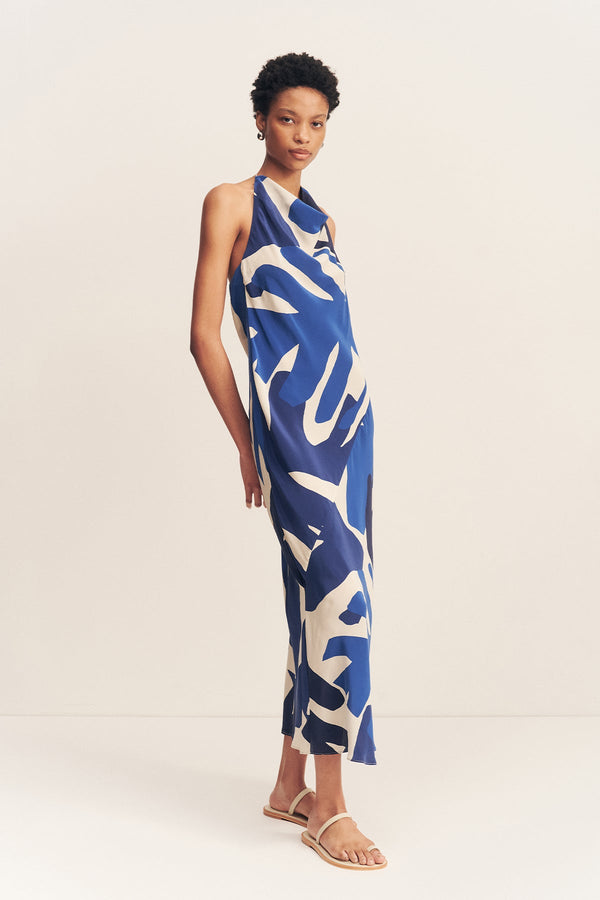 EDWARD SILK TIE MIDI DRESS_A