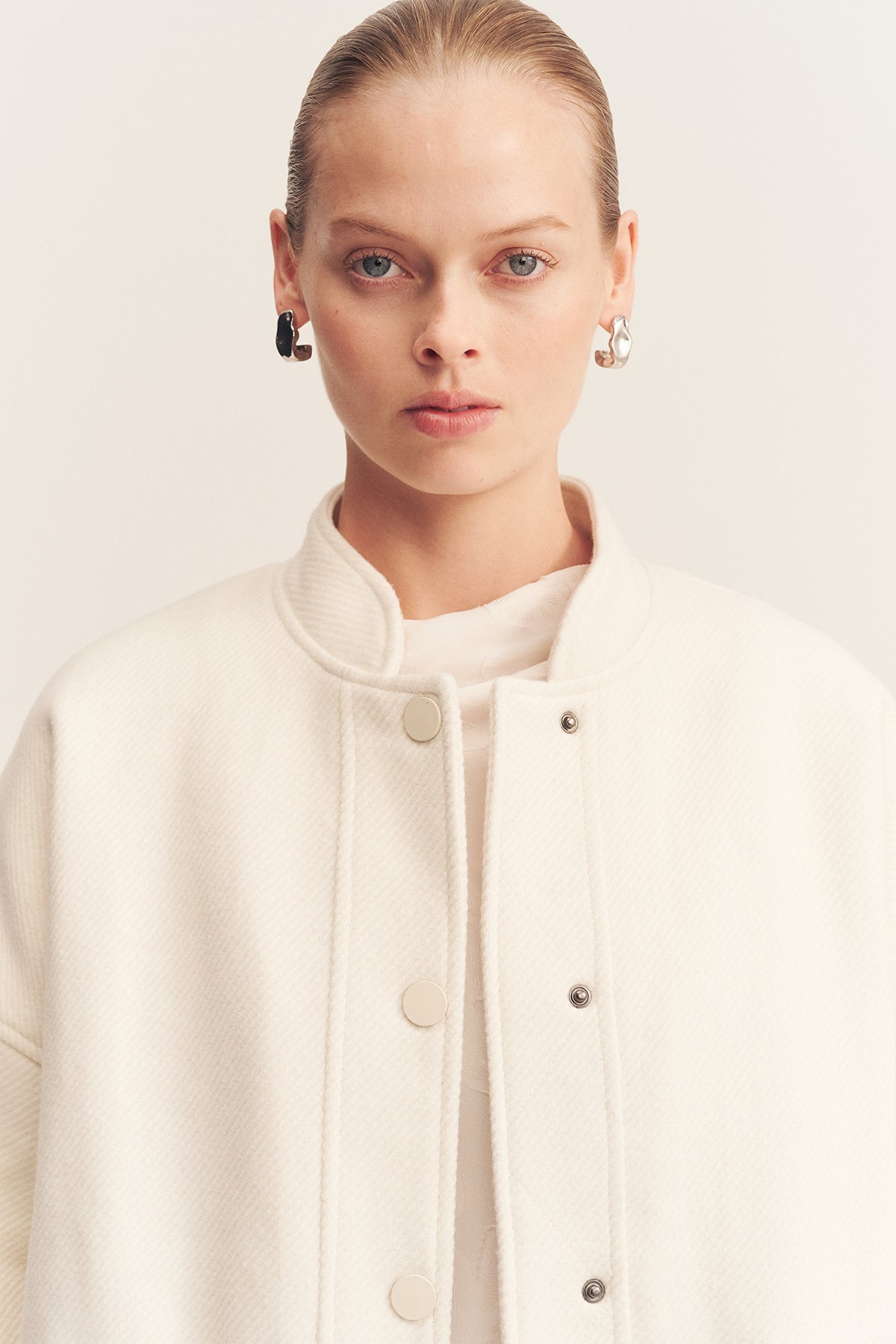 Ludlow Bomber Jacket | Ivory | Outerwear | Shona Joy – Shona Joy US