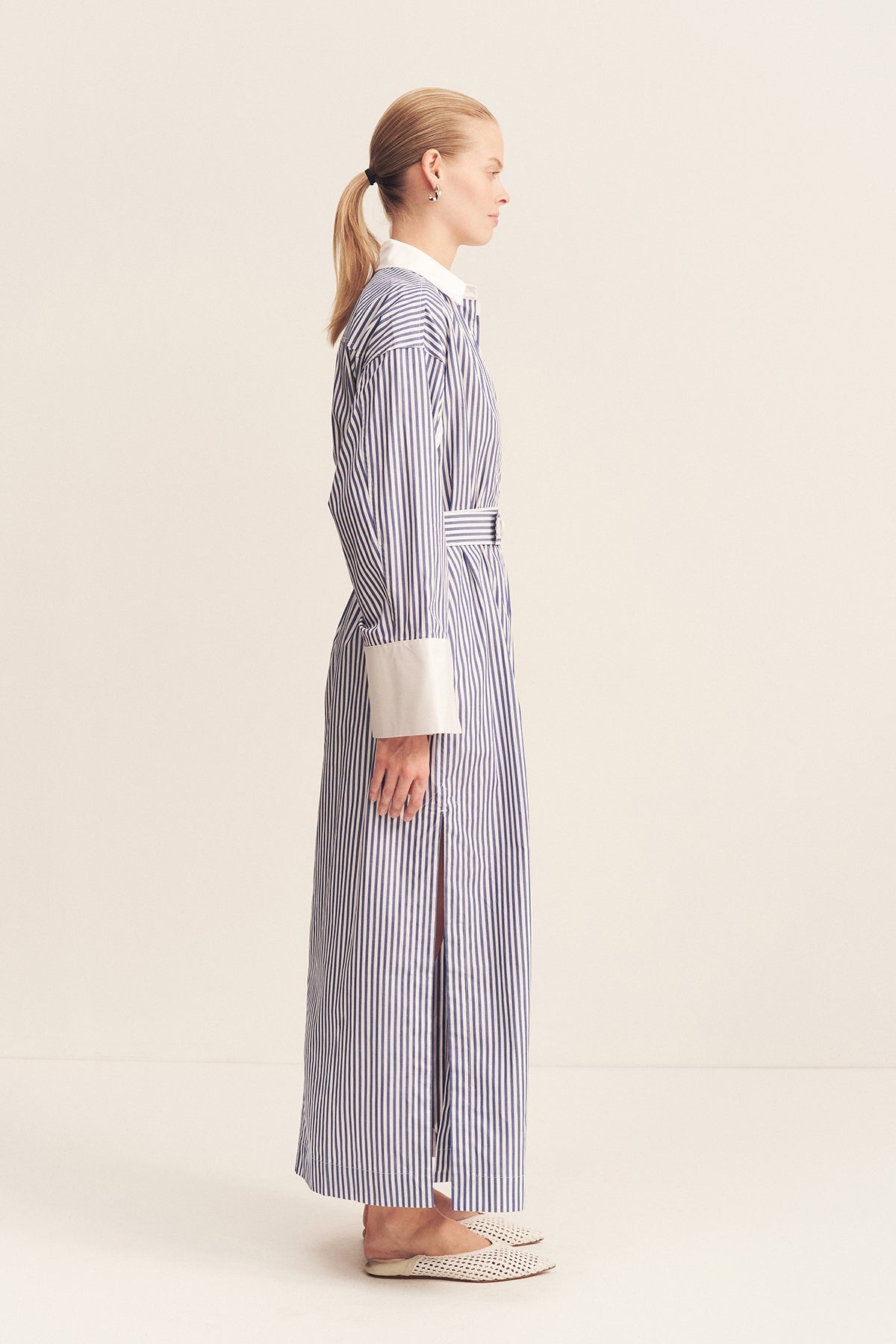 Lexington Shirt Maxi Dress | Nautical Stripe | Dresses | Shona Joy